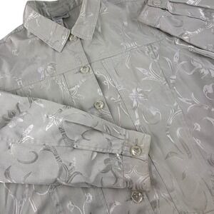 Coldwater Creek XL Green Brocade Jacquard Jacket Y2K Regencycore Art to Wear